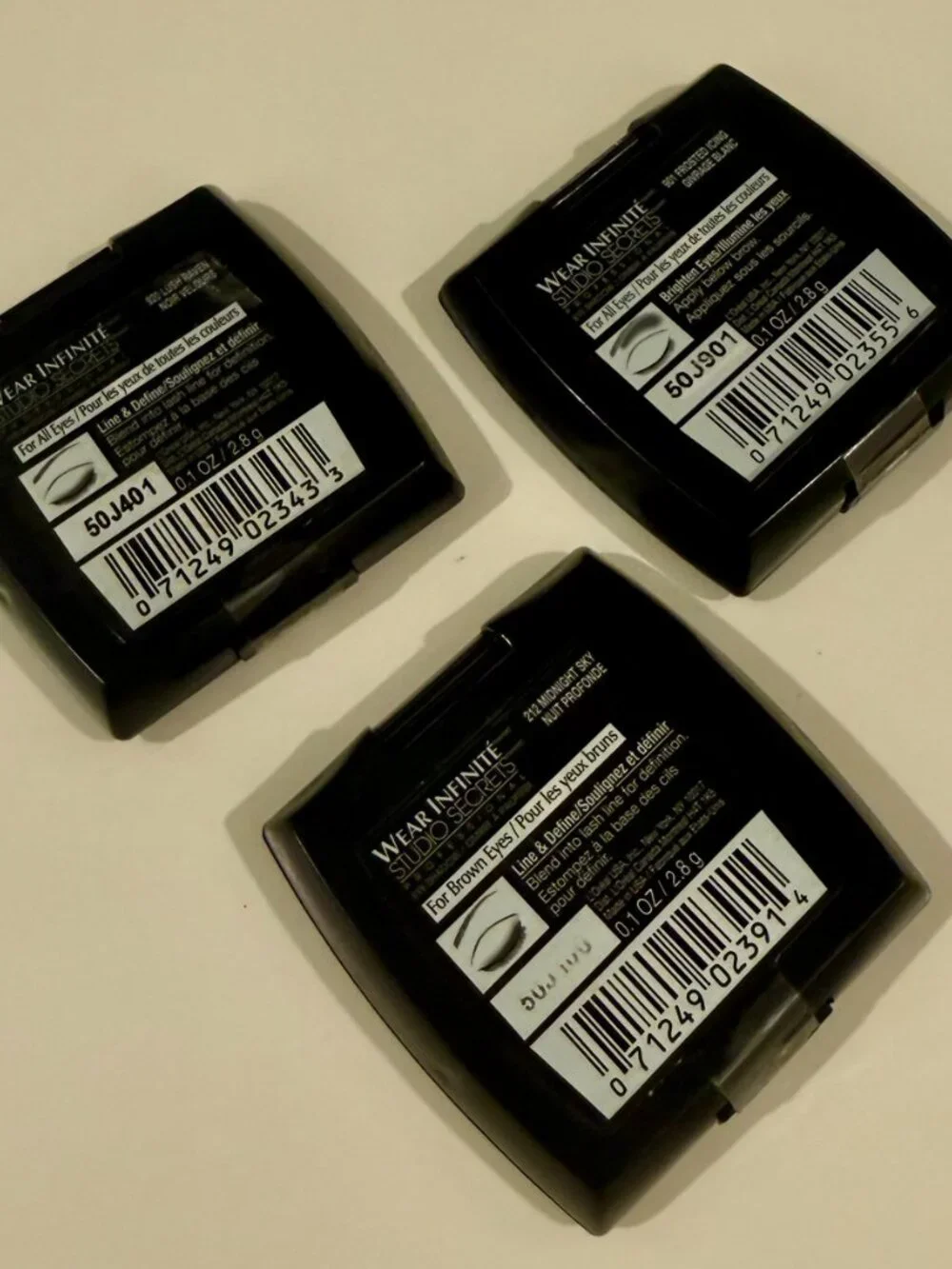 Loreal Brand New Eye Shadow Wear Infinite Studio Secrets 901/920/212 set